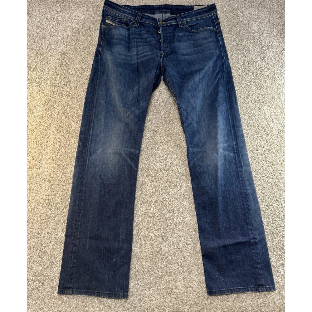 Diesel Industry Men 34x32 Viker Jeans Dark Blue Made In Italy USA Button Fly
